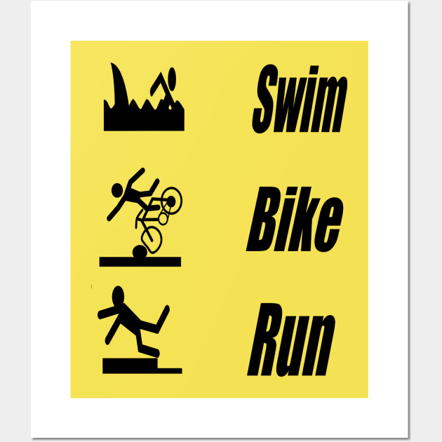 Swim Bike Run Wall Art by NT85